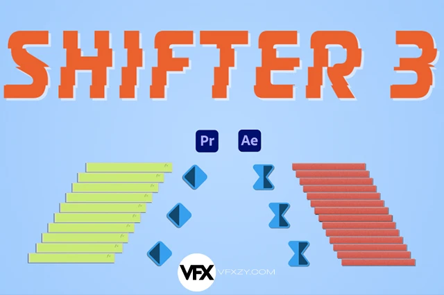 AE/PR脚本-Shifter V3.0.0 关键帧图层素材快速自动排列移动调整工具 + 使用教程