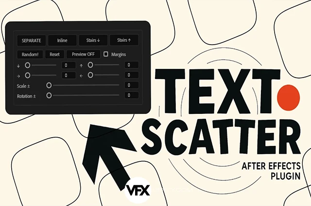 AE脚本-Text Scatter v1.0 文本拆分排列布局工具