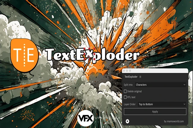 AE脚本-TextExploder v3.0.002 文字分割分离成单独图层工具