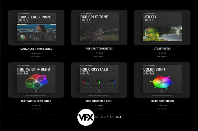 达芬奇电影质感视频调色插件DCTL节点预设+中文字幕教程 Mononodes – Color Shift DCTLS V4 /Utility DCTL V2/Hue Twist V2/Grid/RGB Crosstalk/RGB Split/Clamp/Color Palette/Color Shaper 正式版13套合集