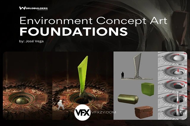 【中英文字幕】Blender+PS构图色彩光影概念场景制作初级基础教程 