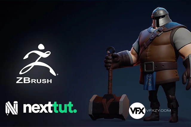 【中英文字幕】ZBrush 2025角色雕刻建模新手入门基础教程+工程文件