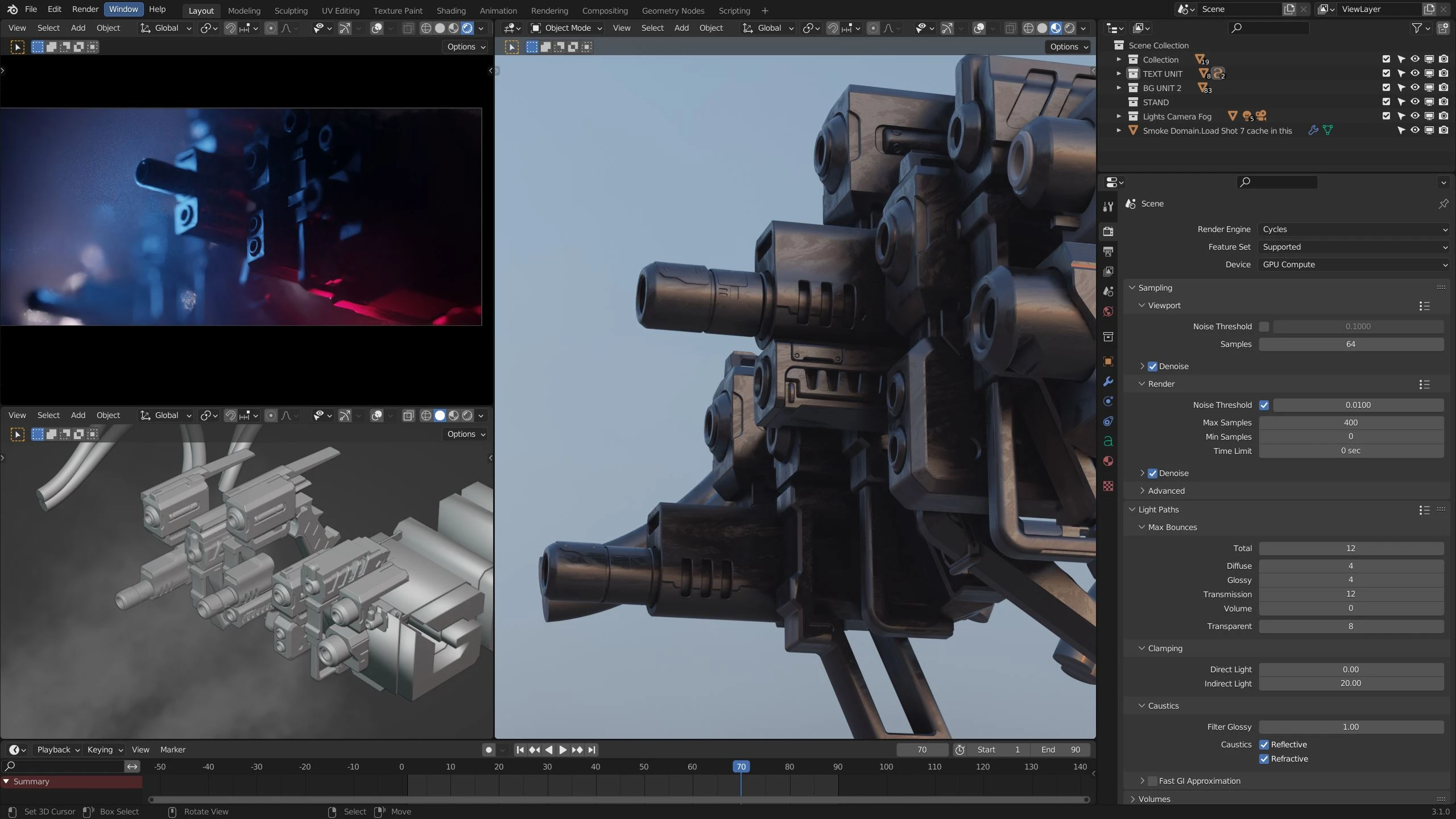 中英文字幕-Blender高燃枪械机械系片头设计教程(含工程文件) Introduction to Title Sequence Design ( Blender 3D) + Premium Edition