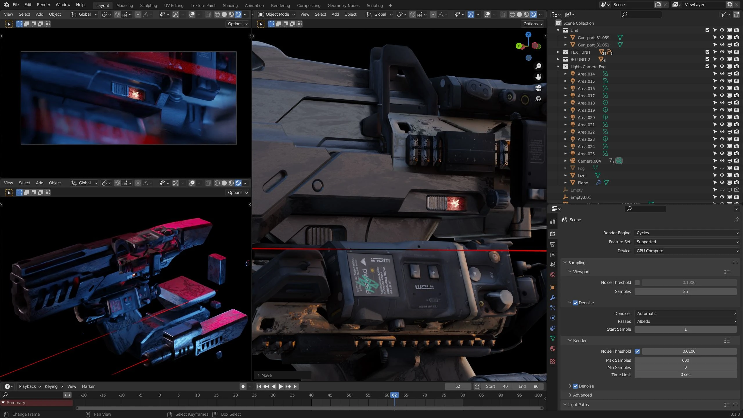 中英文字幕-Blender高燃枪械机械系片头设计教程(含工程文件) Introduction to Title Sequence Design ( Blender 3D) + Premium Edition