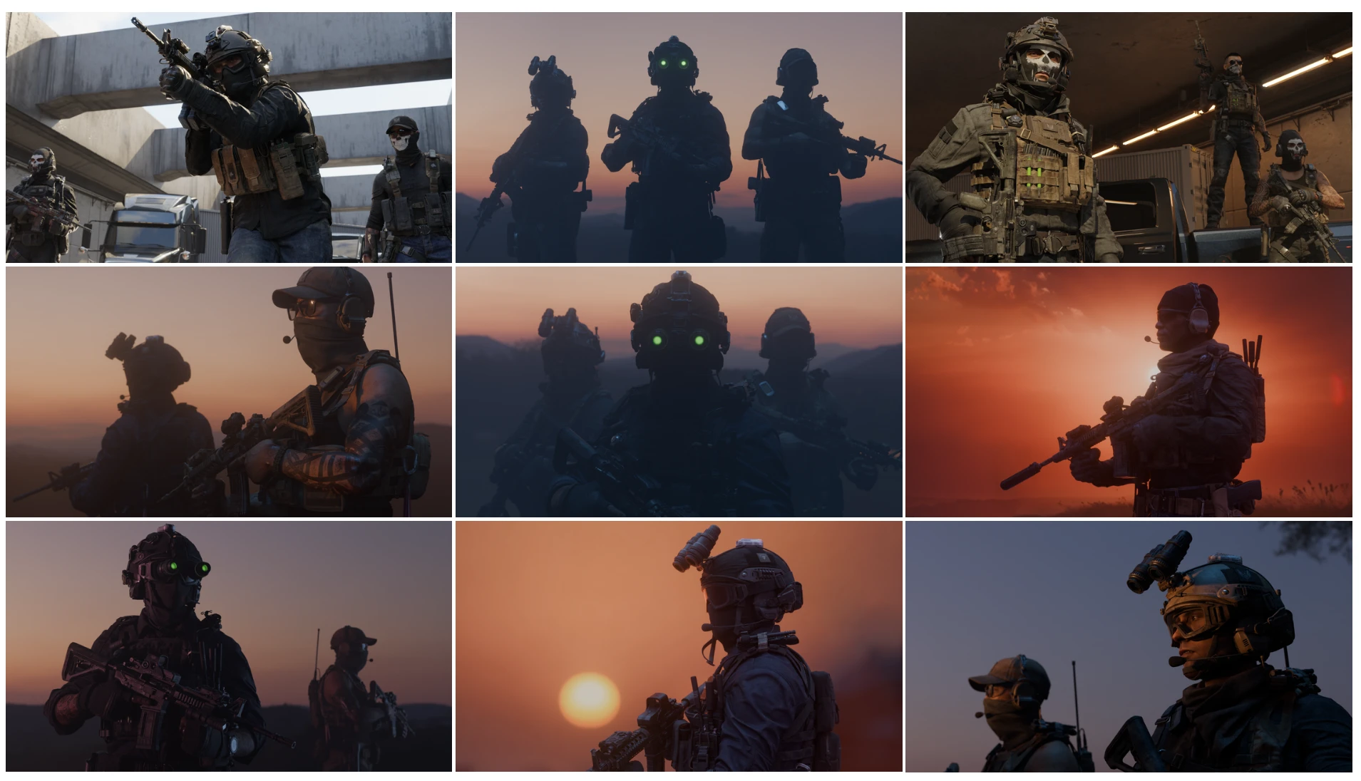 现代特种作战人物角色武装3D模型资产库 BigMediumSmall – Shadow Unit (Blender/FBX/OBJ/UE格式)