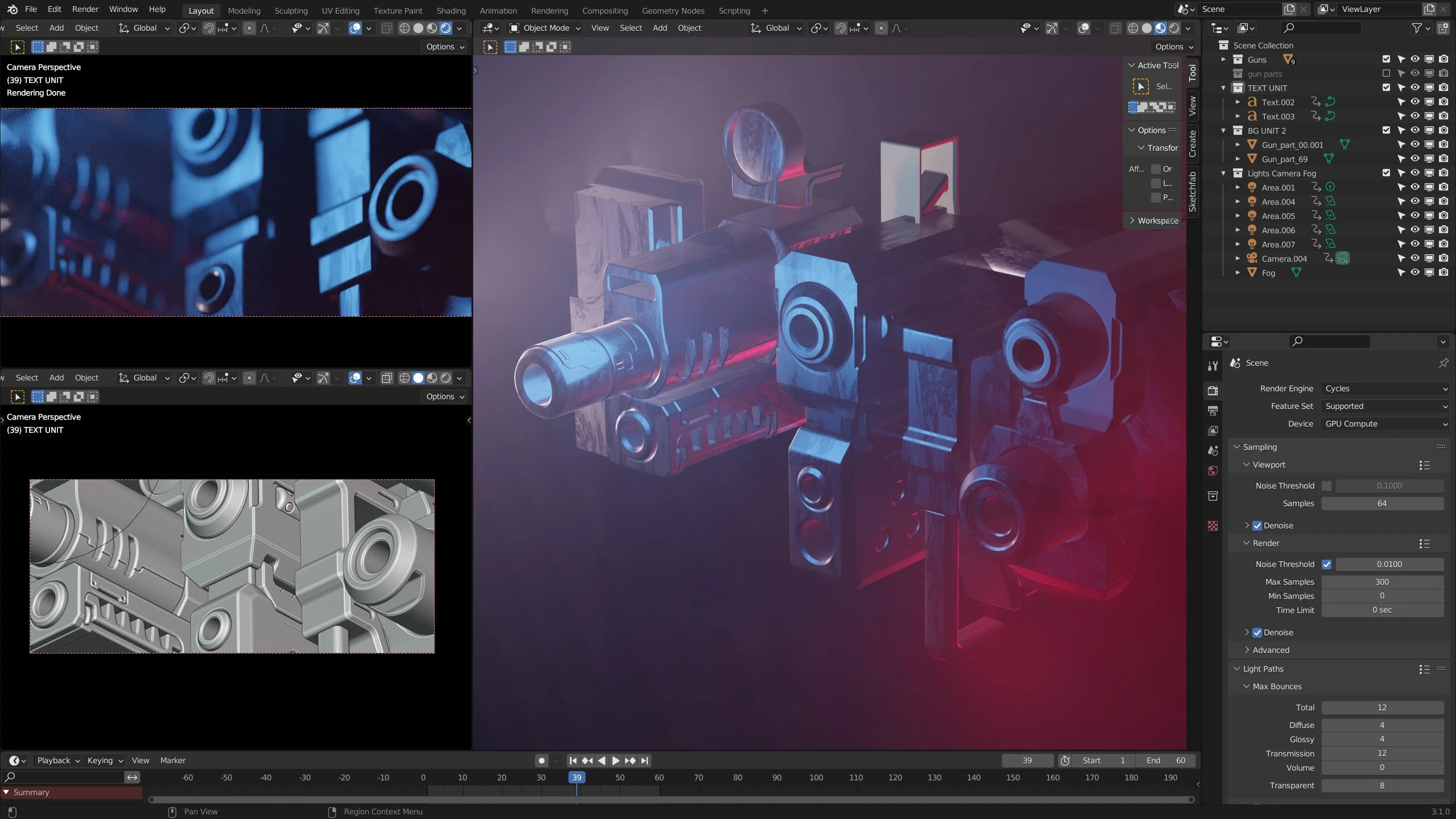 中英文字幕-Blender高燃枪械机械系片头设计教程(含工程文件) Introduction to Title Sequence Design ( Blender 3D) + Premium Edition
