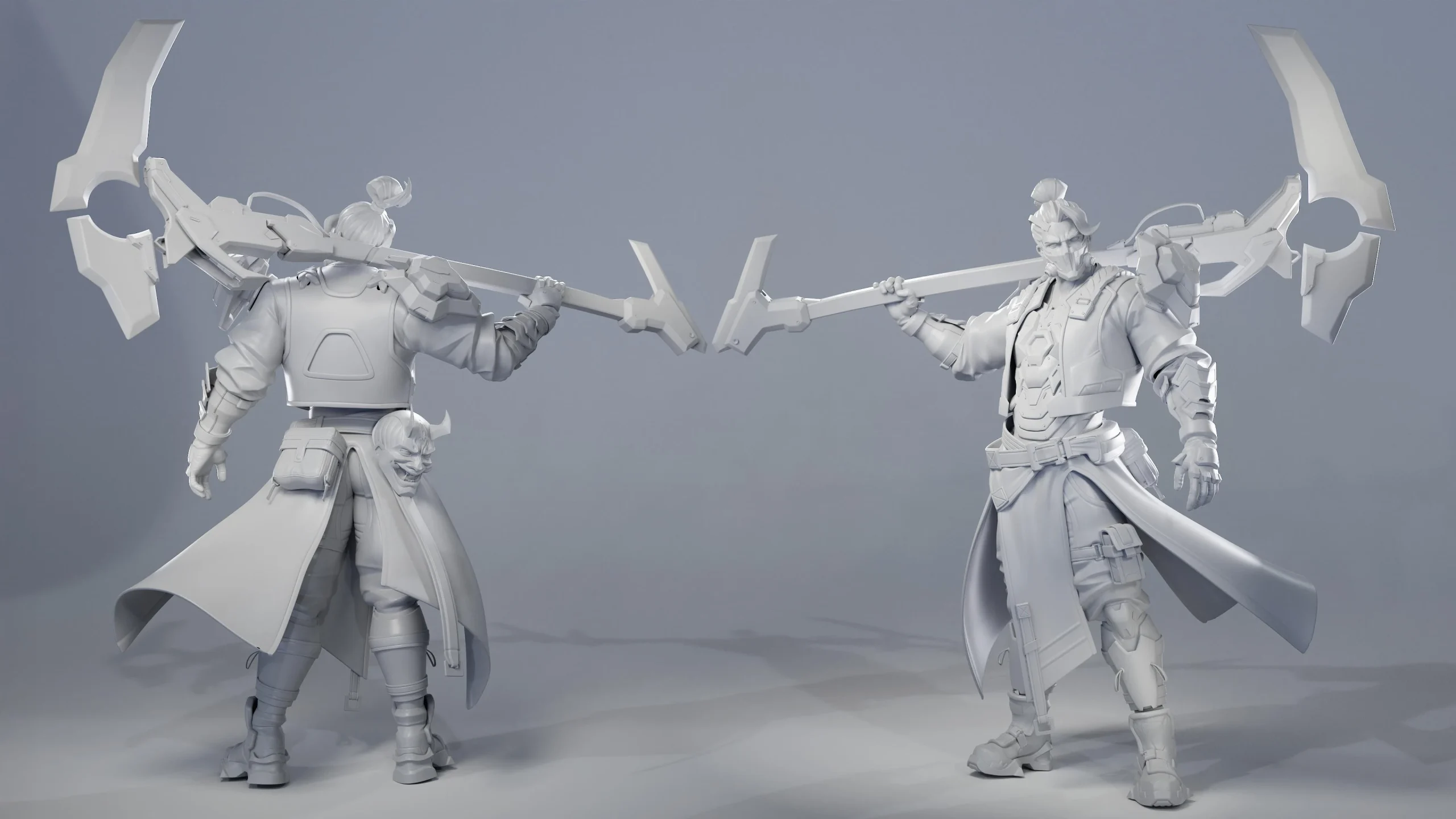 中英文字幕-ZBrush游戏次世代科幻人物高精度角色模型雕刻细化建模教程+工程文件 Creating sci-fi stylized high poly characters in Zbrush