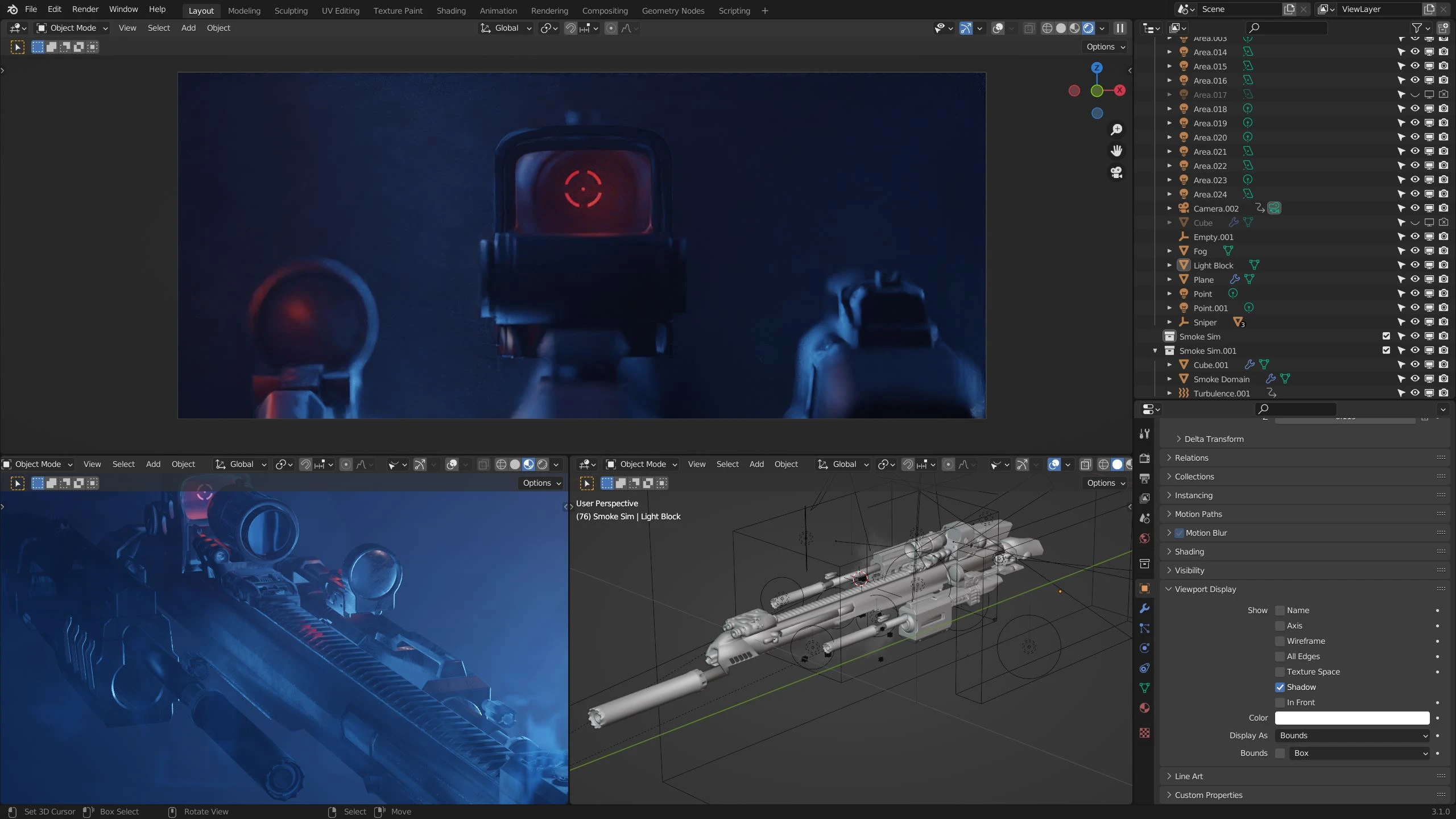 中英文字幕-Blender高燃枪械机械系片头设计教程(含工程文件) Introduction to Title Sequence Design ( Blender 3D) + Premium Edition