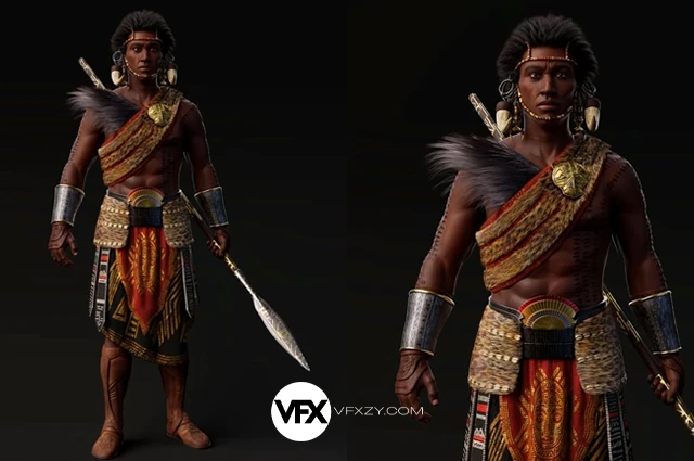 【中英文字幕】ZBrush+Maya+MD+SP次世代游戏人物角色建模贴图渲染教程