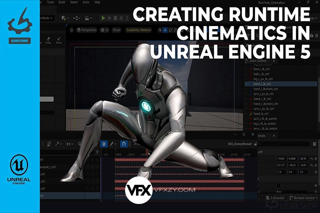 【中英文字幕】UE5角色动画游戏互动无缝融合教程