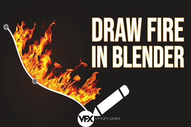 Blender绘制路径生成火焰插件 Draw Fire Tool v2.0