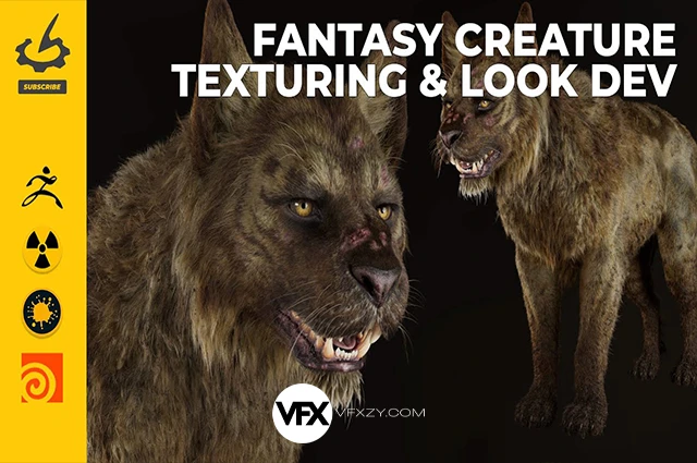 【中英文字幕】Houdini+Nuke+Mari+ZBrush动物毛发着色器材质教程 