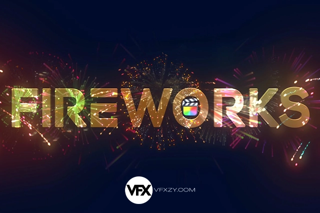 【中文汉化】FCPX插件-逼真烟花升空爆炸特效 Fireworks