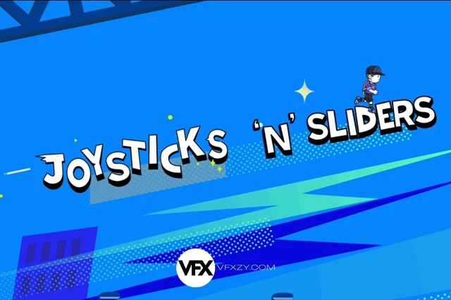 【中文汉化】AE脚本-Joysticks ‘n Sliders V1.7.12 MG动画人物角色动作关键帧动画过渡可视化映射控制脚本