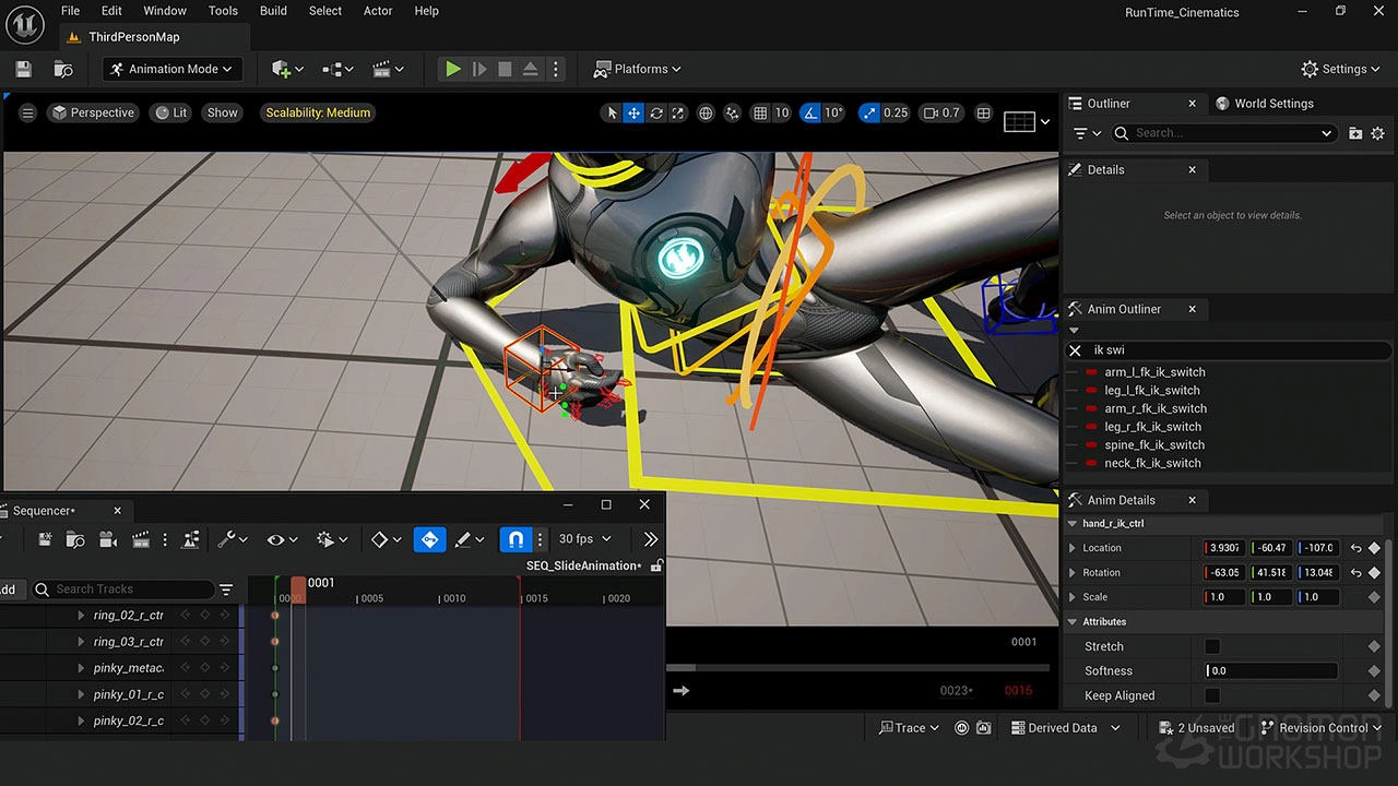 中英文字幕-UE5角色动画游戏互动无缝融合教程 The Gnomon Workshop – Creating Runtime Cinematics in Unreal Engine 5 BBU04-4.jpg