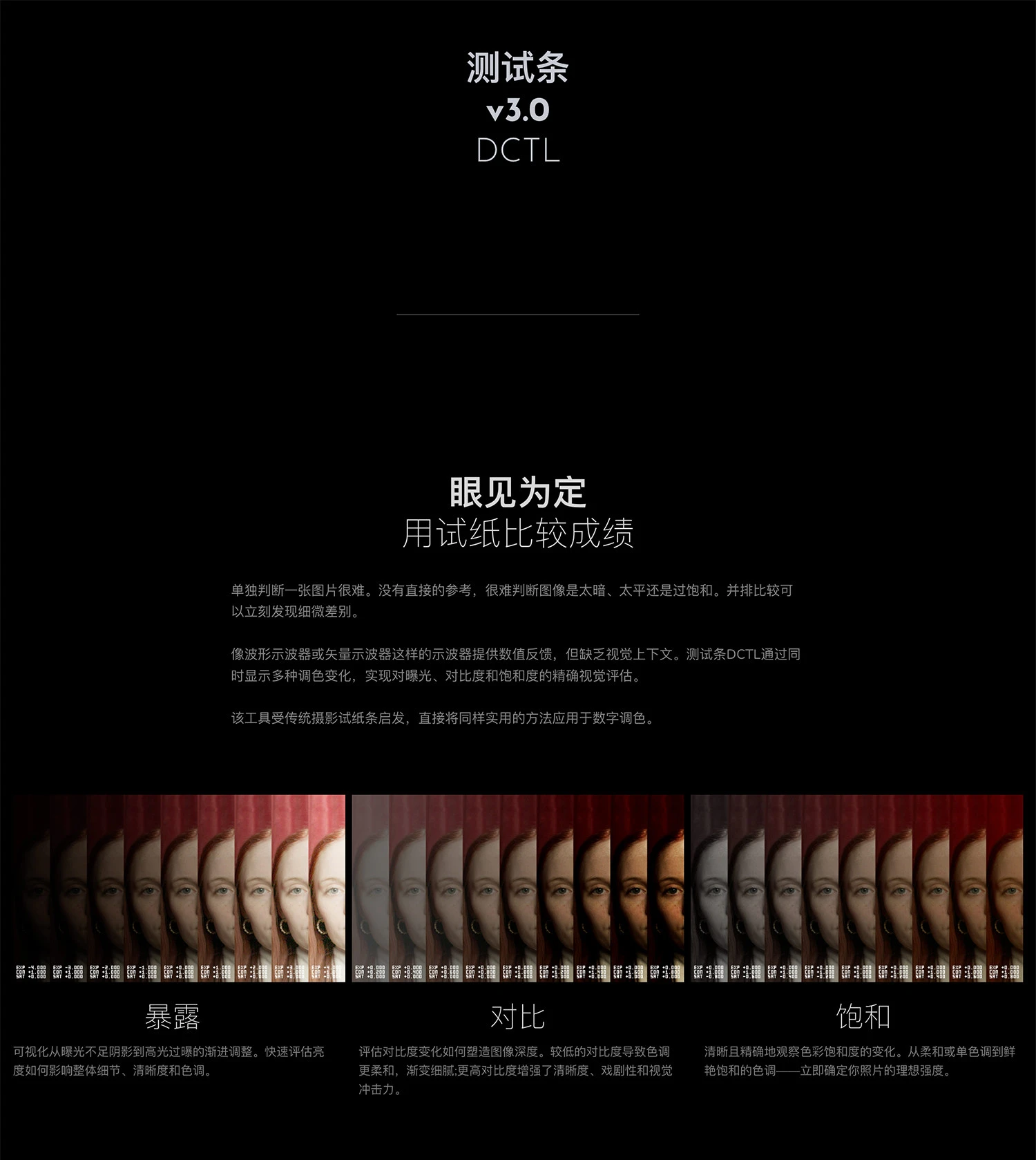 达芬奇调色对比测试条DCTL节点预设 Mononodes – Test Strip DCTLs V3.0 11080316945.jpg