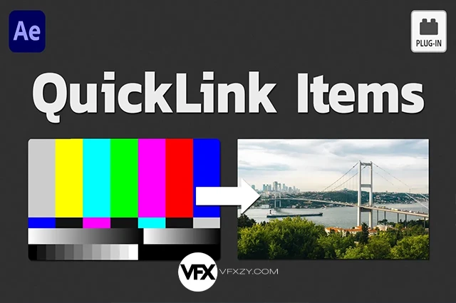 AE快速查找并替换项目模板丢失素材插件 QuickLink Items v1.6 Win 含使用教程