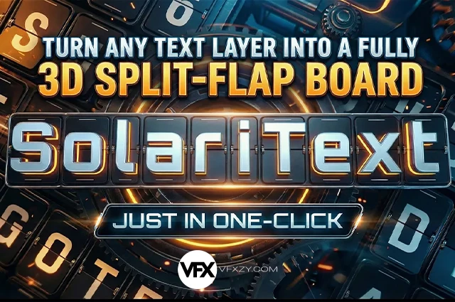 AE脚本-3D分页翻页动画生成器 SolariText V1.5.1 含使用教程