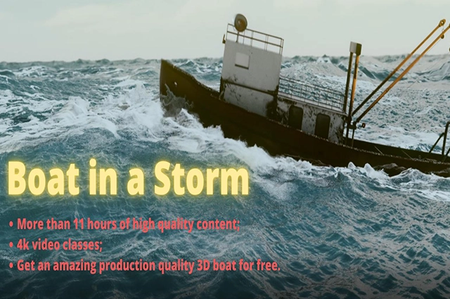 【中英文字幕】Houdini海洋水面船只浪花FLIP流体特效教程