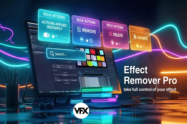 【中文汉化】AE脚本-快速管理效果插件 Effect Remover Pro V1.0.2 + 使用教程
