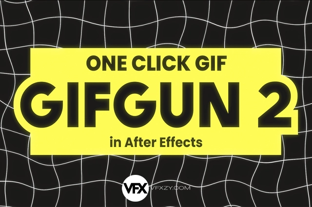 【中文汉化】GifGun 2.2.0 AE一键快速输出GIF动图格式插件