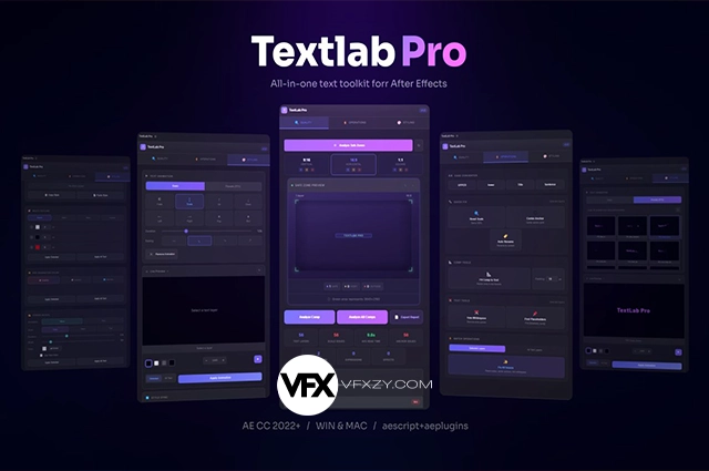 【中文汉化】Textlab Pro V1.0.0 AE终极文本批量编辑脚本