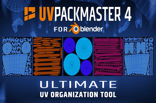 Blender UV贴图打包插件 UVPackmaster PRO v4.0.2