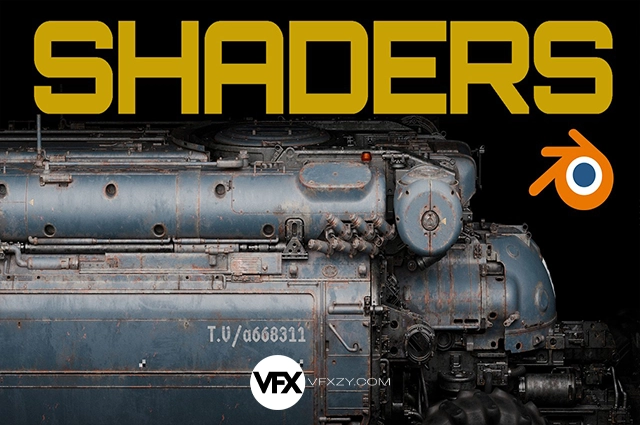 Blender粗糙钢铁细节着色器资产预设 Hardshell Shaders for Blender