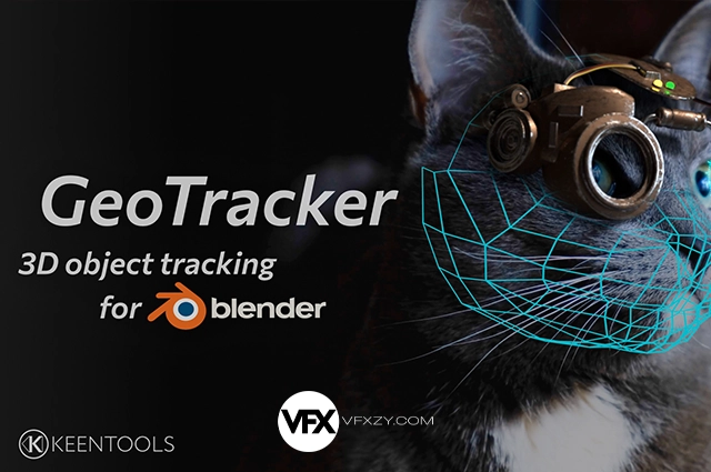 Blender三维对象运动跟踪插件 KeenyTools FaceTracker+FaceBuilder+GeoTracker V2026.1 Win破解版