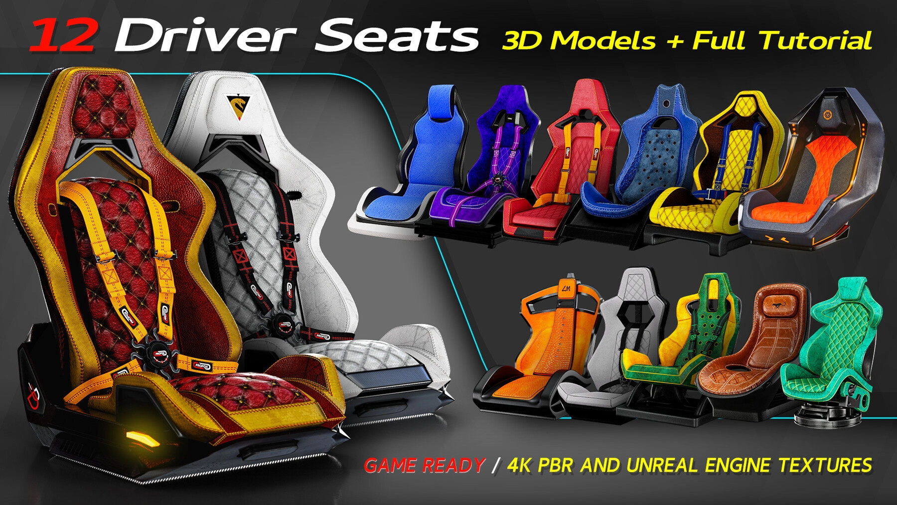 四套Blender/SP汽车方向盘座椅头盔轮毂建模贴图教程(无声)+3D模型合集 Automotive Parts Bundle / 3 Full Tutorial + 4 Bundles Of 3D Models / Driver Seat / Wheels / Helmets And Steering Wheels file (17).jpg