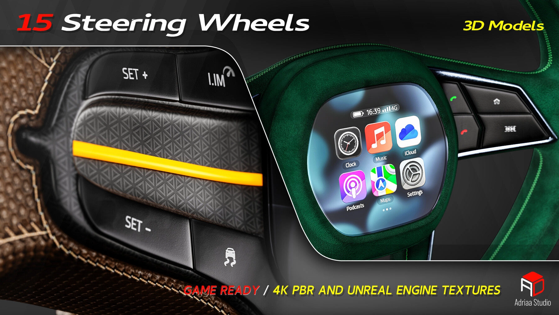 四套Blender/SP汽车方向盘座椅头盔轮毂建模贴图教程(无声)+3D模型合集 Automotive Parts Bundle / 3 Full Tutorial + 4 Bundles Of 3D Models / Driver Seat / Wheels / Helmets And Steering Wheels file (7).jpg