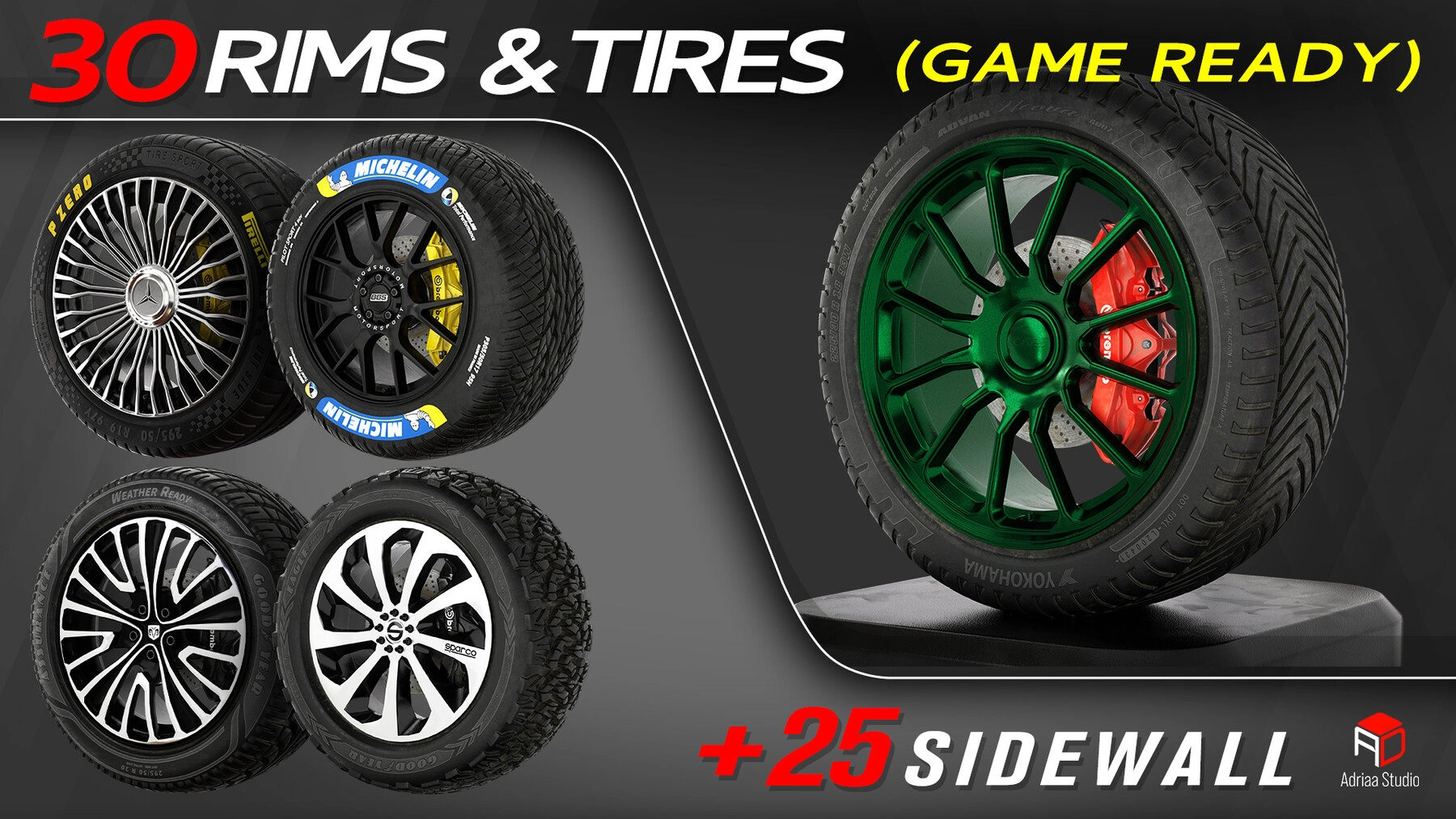 四套Blender/SP汽车方向盘座椅头盔轮毂建模贴图教程(无声)+3D模型合集 Automotive Parts Bundle / 3 Full Tutorial + 4 Bundles Of 3D Models / Driver Seat / Wheels / Helmets And Steering Wheels file (12).jpg