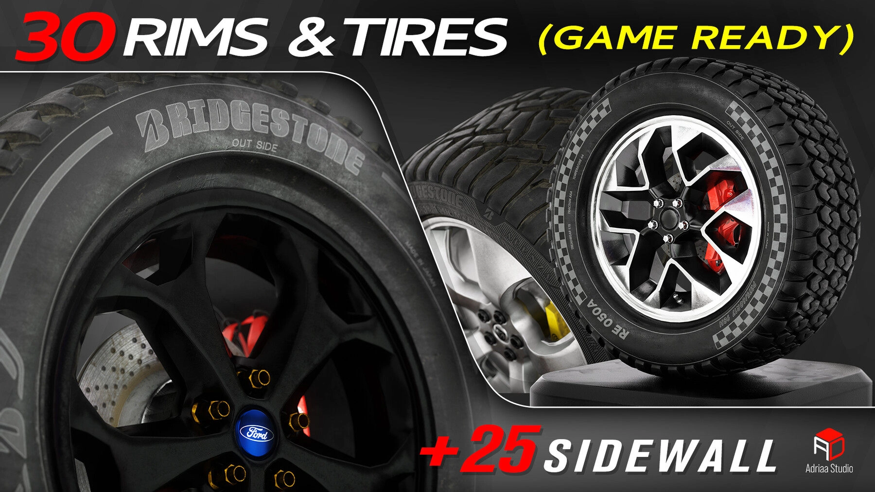 四套Blender/SP汽车方向盘座椅头盔轮毂建模贴图教程(无声)+3D模型合集 Automotive Parts Bundle / 3 Full Tutorial + 4 Bundles Of 3D Models / Driver Seat / Wheels / Helmets And Steering Wheels file (14).jpg