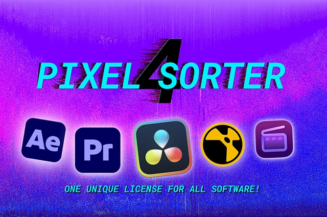 Ae/Pr/Ps/达芬奇像素拉伸撕裂分离特效插件 Pixel Sorter 4.2.4 Win/Mac