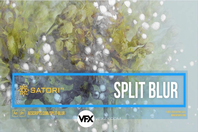 【中文汉化】Split Blur V1.5.0 Win/Mac AE/PR万花筒风格模糊插件
