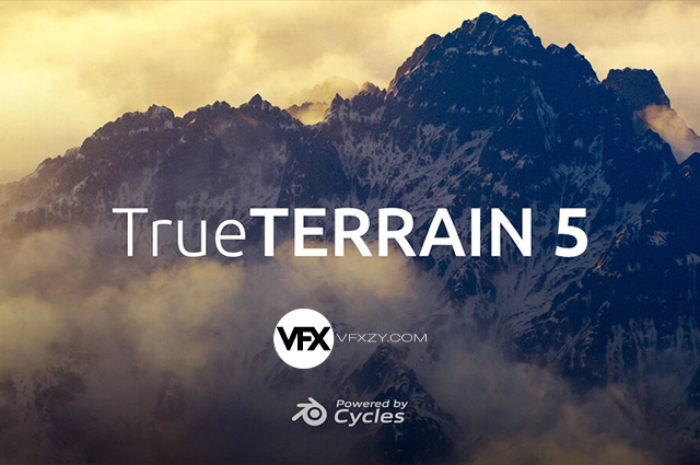 Blender真实山脉水流自然地形生成插件+资产预设包 True Terrain 5.1.4