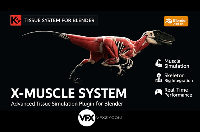 Blender肌肉系统模拟插件 X-Muscle System 4.9.7